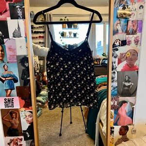 Floral Black Camisole Top